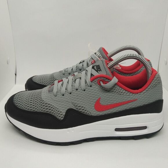 Nike Air Max 1 Golf Spikeless Golf Shoes Sneakers Men's Size 7.5 Grey, Red, Blue - Picture 1 of 8